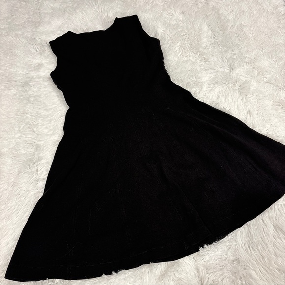 ZARA Knit Black Fit and Flair Knee Length Dress Size Small - Picture 7 of 10